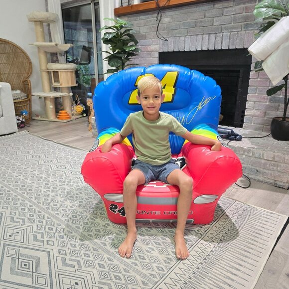 Jeff Gordon Inflatable Race Car Chair For Kids With DuPont Pepsi & GMAC Logos - - Picture 10 of 10